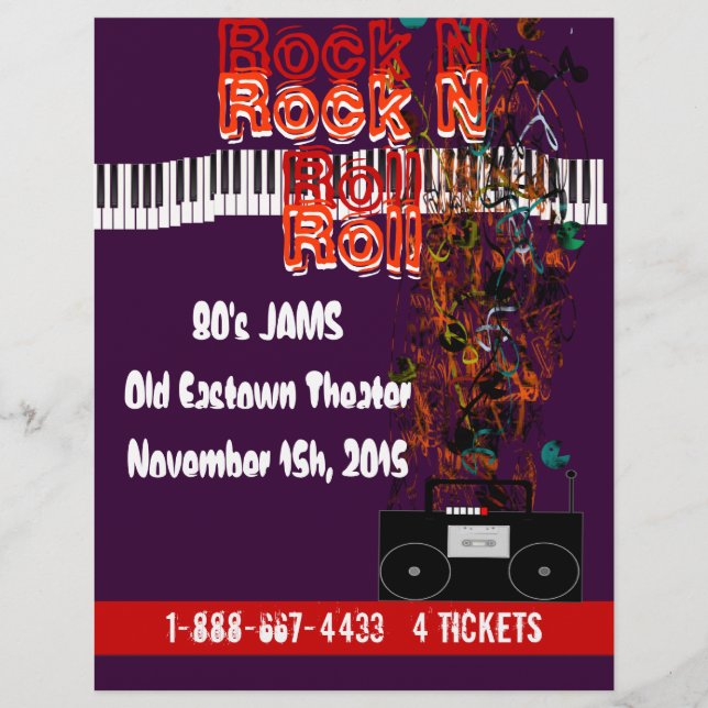 Rock N Roll Flyer 80s Jam (Front)
