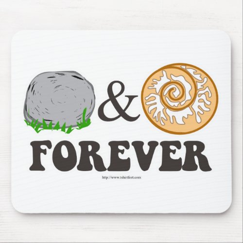 Rock N Roll Forever Cartoon Food Music Saying Mouse Pad