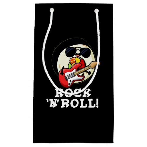 Rock n Roll Funny Sushi Roll Pun Dark BG Small Gift Bag