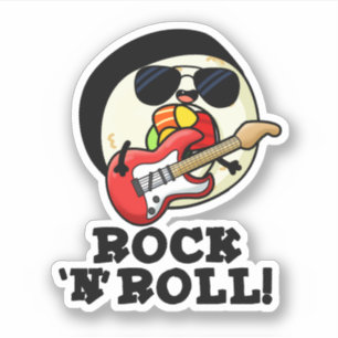 Rock n Roll Funny Sushi Roll Pun  Sticker