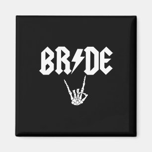 Rock N Roll Gothic Halloween Bachelorette Party Magnet