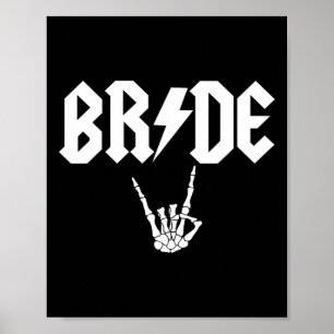 Rock N Roll Gothic Halloween Bachelorette Party  Poster