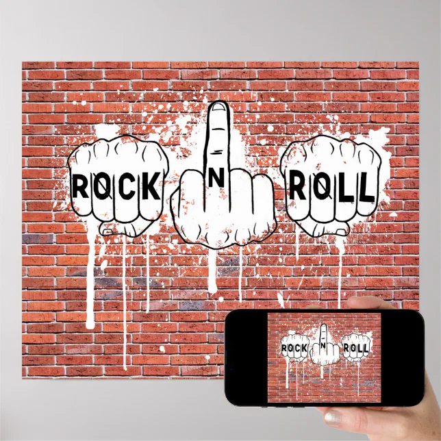 Rock-N-Roll Graffiti Poster | Zazzle