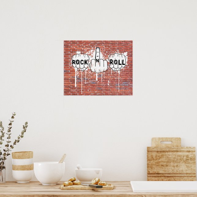 Rock-N-Roll Graffiti Poster | Zazzle