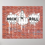 Rock-n-roll Graffiti Poster at Zazzle