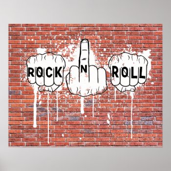 Rock-n-roll Graffiti Poster by ZachAttackDesign at Zazzle