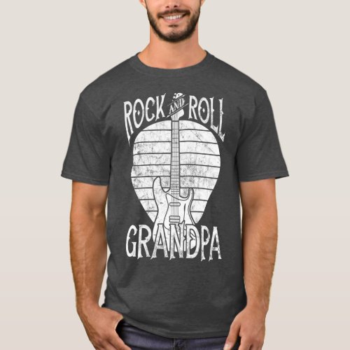 Rock n Roll Grandpa Vintage Guitar Player Gift T_Shirt