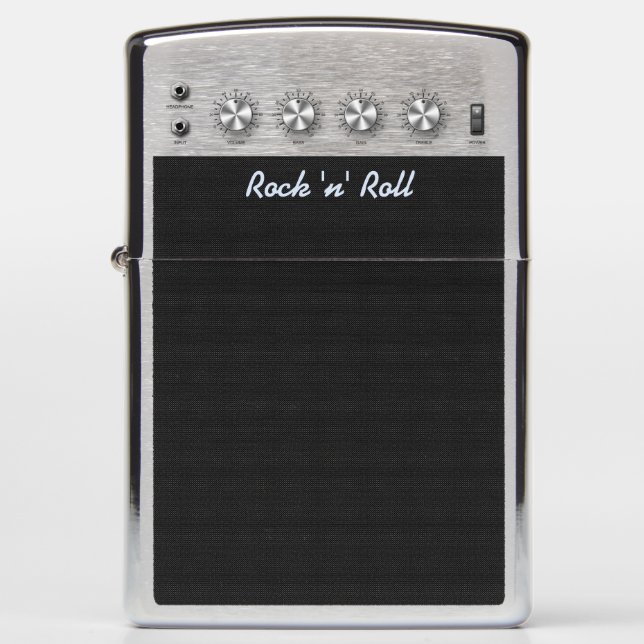 Rock 'n' Roll Guitar Amplifier Zippo Lighter (Front)