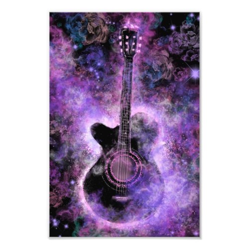 Rock N Roll Guitar Photo Print Rock Music Painting