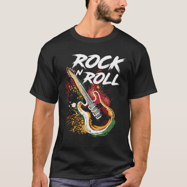 Rock n Roll Guitar T-shirt (Front)