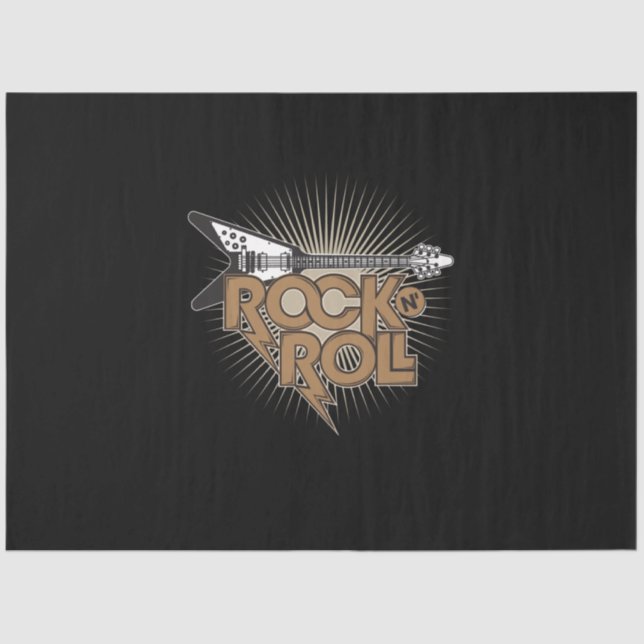 rock n roll guitar tissue paper (Front)