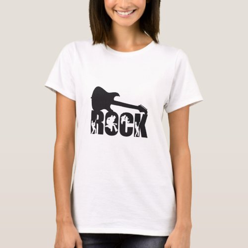 Rock N Roll Guitar Vintage Style Rock And Roll T_Shirt