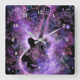 Rock N Roll Guitar Wall Clock - Hot Music