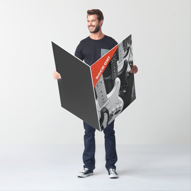 ROCK N ROLL GUITARS BIRTHDAY GIANT BIG CARD (In Situ)