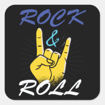 Rock On Hand Sticker - U.S. Custom Stickers