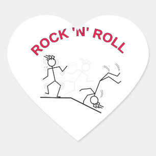 Rock 'N' Roll Heart Sticker