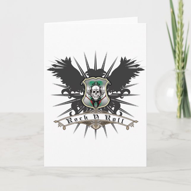 Rock n Roll Heraldry Card (Front)