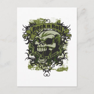 Rock n Roll is my Life Skull Postcard