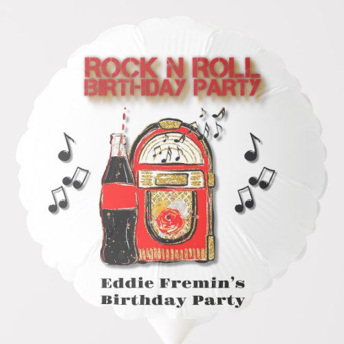 Rock n Roll Jukebox Birthday Party  Balloon