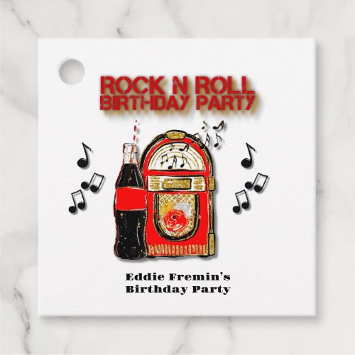 Rock n Roll Jukebox Birthday Party  Favor Tags