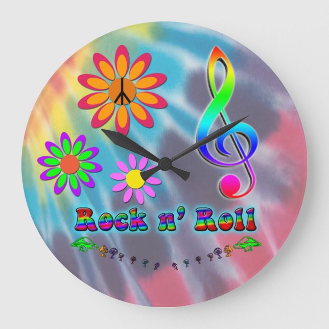 Rock n' Roll Large Clock (Front)