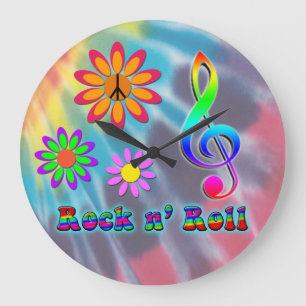 Rock n' Roll Large Clock
