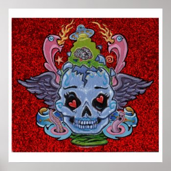 'rock N' Roll Lobotomy' Art Print- (pop Surreal) Poster by heulun at Zazzle