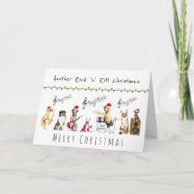 Rock n roll merry christmas musical dog rock band