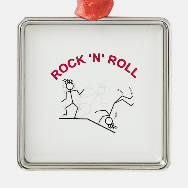 Rock 'N' Roll Metal Ornament (Front)