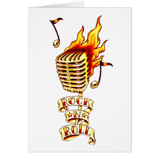 Rock N' Roll Microphone Cards (Front)