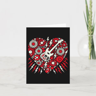 Rock N Roll Music Heart Valentine Rock Music Women Card