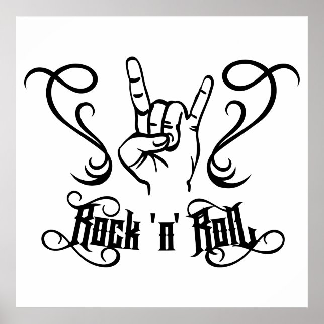 Rock 'n' Roll Music Symbol  Poster (Front)