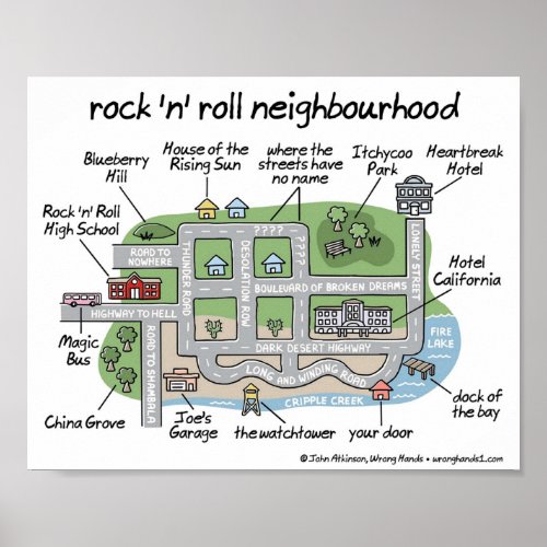 rock n roll neighborhood poster