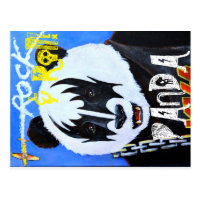 Rock n Roll Panda Postcard