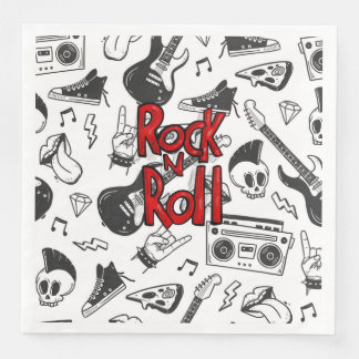 Rock N Roll Paper Dinner Napkins