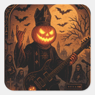 Rock ’N Roll Pumpkin Sticker – Gothic Tarot Card
