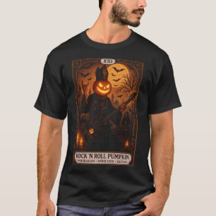 Rock 'N Roll Pumpkin Tarot Card Men’s T-Shirt