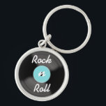 Rock n Roll Record Keychain Gift<br><div class="desc">A retro style record decorates this fun rock n roll keychain. The design is from original art.</div>