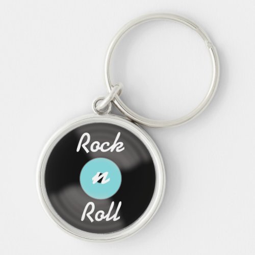 Rock n Roll Record Keychain Gift