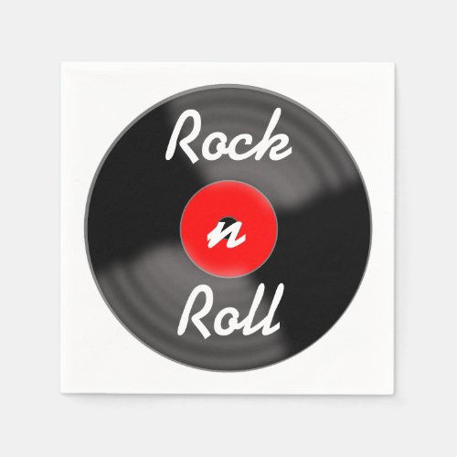 Rock n Roll Record Napkins