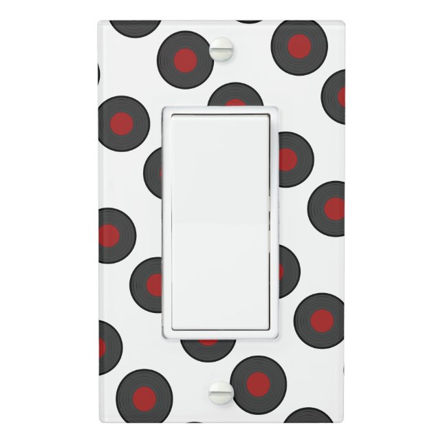 Rock N Roll Records Light Switch Cover (In Situ)