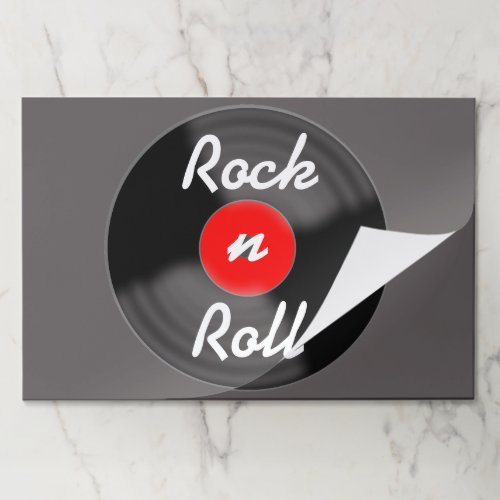 Rock N Roll Retro Record Paper Placemats