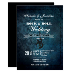 Rock n' Roll Retro Vintage Wedding Invitation