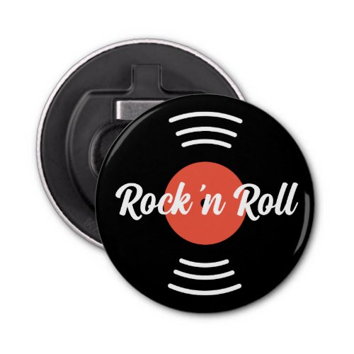 Rock n Roll Round vinyl music record magnetic Bottle Opener