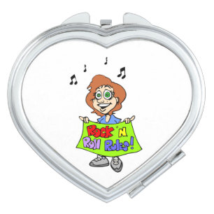 ROCK 'N ROLL RULES COMPACT MIRROR