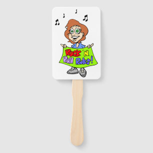 ROCK 'N ROLL RULES HAND FAN
