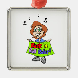 ROCK 'N ROLL RULES METAL ORNAMENT