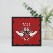 Rock 'n' Roll Save the Date invitation (Standing Front)