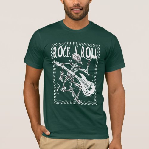Rock N Roll Skeleton T_Shirt