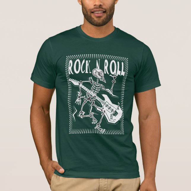 Rock N Roll Skeleton T-Shirt (Front)